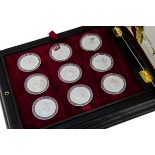 A Royal Mint Queen Elizabeth II 40th Anniversary Coronation Crown Collection set, in fitted box with