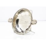 An Art Deco period silver quaich by Adie Bros, 3.2ozt, 17cm wide, with engraved initials and date to