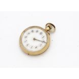 A late 19th Century 18ct gold continental lady's open face pocket watch, 32mm, 31.7g, some minor