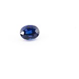 A loose oval mixed cut Ceylon sapphire, 3.42ct