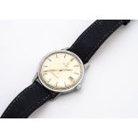 A 1960s Omega Seamaster Automatic stainless steel gentleman's wristwatch, 34mm, silvered dial with