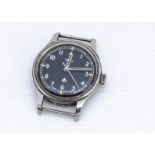 A 1960s Smiths Military issue manual wind gentleman's wristwatch, 35mm, black dial with Arabic