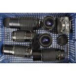 Pentax Lenses, SMC Pentax-M 75-150mm f/4, 80-200mm f/4 lenses, Pentax-A 28-80MM F/3.5-4.5 (2), 70-