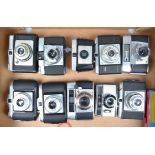 A Tray of Viewfinder Cameras, including Agfa Optim-Parat, Isola. Isola I, Apotar, Apotar S, Isoly-