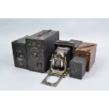 Plate and Box Cameras, a folding plate camera, with R & J Beck 4.45'' f/7.7 lens, The Midge