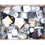 A Tray of Filters, various types, manufacturers include Hoya, BDP, Carl Zeiss Jena and other