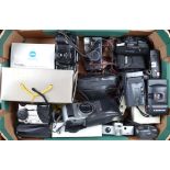A Tray of Compact Cameras, manufacturers include Olympus, Canon, Minolta, Kodak and other examples
