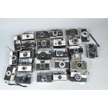 A Box of Instamatic cameras, including Agfa models, Kodak models, Zeiss models and others, G-VG