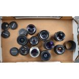 Various Lenses, including a Voigtländer Color Skoparex 35mm f/2.8 (Rollei mount), Jupiter 11 135mm