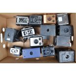 A Tray of Box Cameras, including a Ross Ensign Ful-Vue Special, May Fair Recorda, Brownie Flash