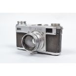 A Zeiss Ikon Contax II Camera, shutter sticking, body F-G, some blistering under leatherette, with