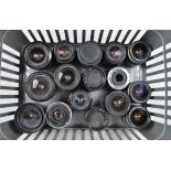 A Tray of Minolta AF Zoom Lenses, including AF 28-80mm f/3.5-5.6D (3), 28-80mm f/3.5-5.6 (5), 28-