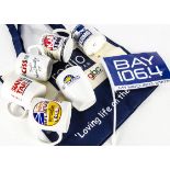 Overseas Radio Memorabilia, four mugs, KMRG- Oklahoma, KAB - Antonio Bay California, CiSS -