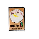 Neil Young / Pearl Jam Poster, Neil Young, Booker T and Pearl Jam - Gig poster for the Stockholm
