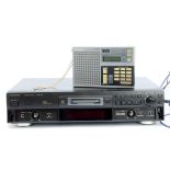 Sony Transistor / Minidisc player, Sony ICF-7600D synthesized Receiver plus Technics Minidisc Player