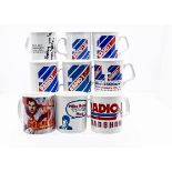 Radio 1 Mugs, twelve Radio One mugs including five classic designs, roadshow and breakfast shows