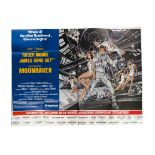 James Bond Poster, Moonraker (1979) US Subway poster with Dan Goozee artwork and with New York debut