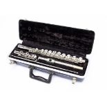 Selmer Flute, a Selmer Bundy Flute in original case - serial number 602479 - with cleaning rod - all