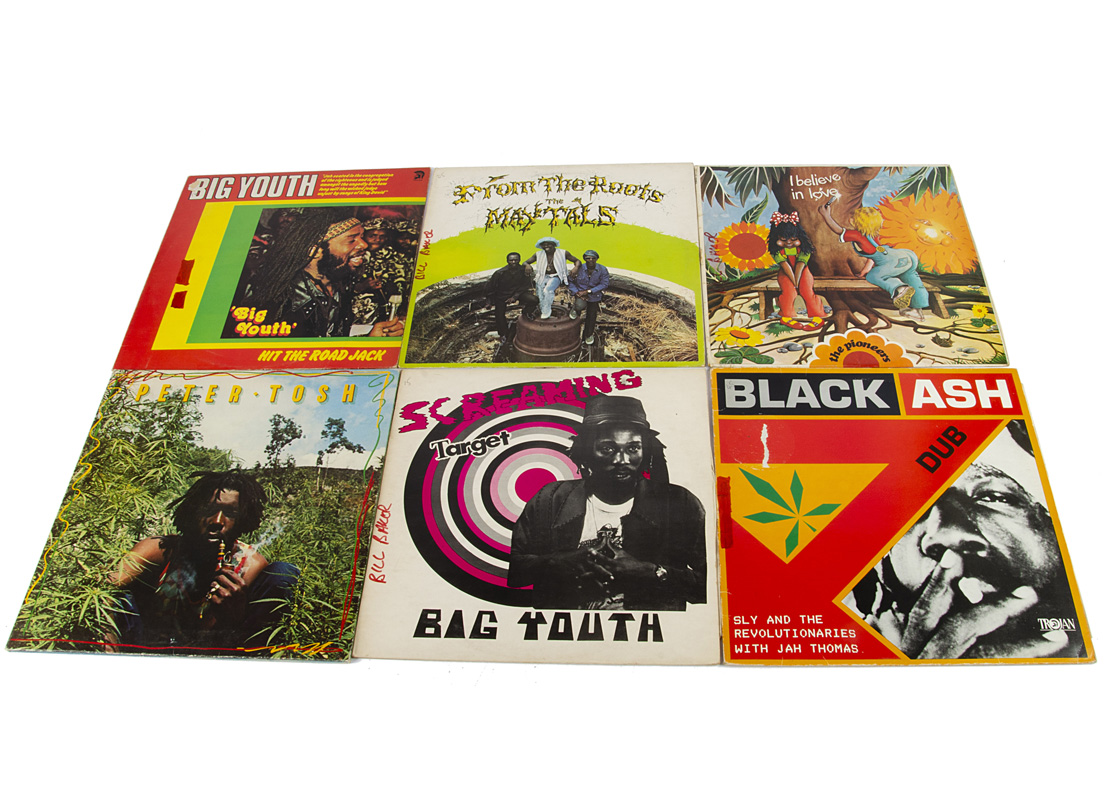 Reggae LPs, eighteen albums of mainly Reggae, Ska and Dub with artists including The Pioneers, Black