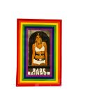 Peter Blake / Babe Rainbow, a 1968 colour screenprint on pressed tin, depicting the fictional