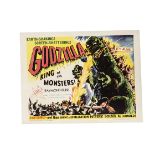 Godzilla Film Poster, Godzilla (1956) Style-B US ½-Sheet movie poster, linen-backed and unfolded ,