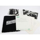 Empire Strikes Back Press Kit, US Press Kit with silver embossed folder, four black and white stills