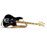 Maya Bass Guitar, a Maya Electric Bass, made in Japan - Black with Tobacco scratchplate, twin