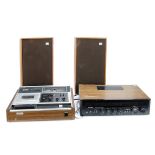 Hi Fi Separates, Technics stereo cassette deck 273, Rotel stereo receiver RX-202 MkII (damage to