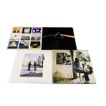 Pink Floyd LPs, four albums comprising Ummagumma (Gramophone Co round label rim, EMI boxes,