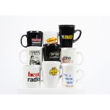 Local radio Mugs, thirty six mugs from a variety of radio stations including Metro, KBUT, Spire,