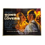 Sons and Lovers Quad Poster, British Quad film poster for this 1960 film based on the D H Lawrence