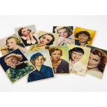 Nestle Stars of the Silver Screen Trading Cards, ten of the large size (4 ½" by 6 ¼") Nestle cards