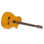 Clearwater Bohemian Guitar, an Electro-Acoustic gypsy style jazz guitar GCW5 'Oval hole', 2 side