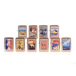 A 2004 Zippo Lighter World Stamp Series, ten brushed brass lighters, with images representing