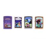 A group of four Joe Camel Zippo Lighters, all from Collector's Pack Series, comprising Joe in the