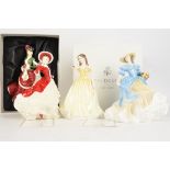 Four Royal Doulton figurines, HN4581 Rose, Michael Doulton event figure 2004, with certificate and