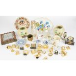 A small group of assorted collectables to include a Limoges plate with waterlily design, length