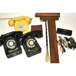 Two second quarter 20th Century Societatea Anonima Romana Telefoane SART Romanian dial and cord