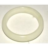 A white jade bangle, with highly polished surface, diameter 7.5cm