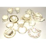 A quantity of predominantly British china cups and saucers, to include examples by Copelands,