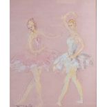 Four limited edition prints of ballerinas and dancers, indistinct signature, all framed and