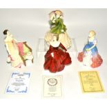 Four Royal Doulton figurines, HN3311 Fragrance 1991 signed by Michael Doulton with certificate,