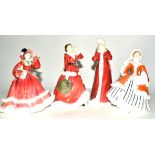 Four Royal Doulton figurines with a Christmas theme, HN2110 Christmas Time 1953/1967 , HN2179