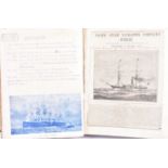 A late 19th Century scrap album of maritime interest titled 'Passage of Sailing Ships', gilt-