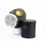 A WWII German RL1 38/4 Lufyschutz Gas Mask by Weirmach, normally made for the homeguard, stamped
