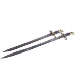 A British Lancaster Volunteer Unit marked sword bayonet, marked V.B.Coy R.H 13, and dated 03 with