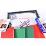 A collection of stamp collecting accessories, and other items, including a Red Devils signed t-shirt