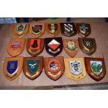 Thirty Regimental wall plaques, comprising 48th Gurkha Brigade, 127 (Dragon) Battery RA, Chilwell