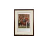 Manchester United, a framed and glazed 'Treble Winners print, one of the Collectors Editions A/P 9/