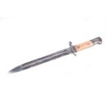 A Siam/Thailand Type 45 knife bayonet, with makers mark to 24.5cm long blade
